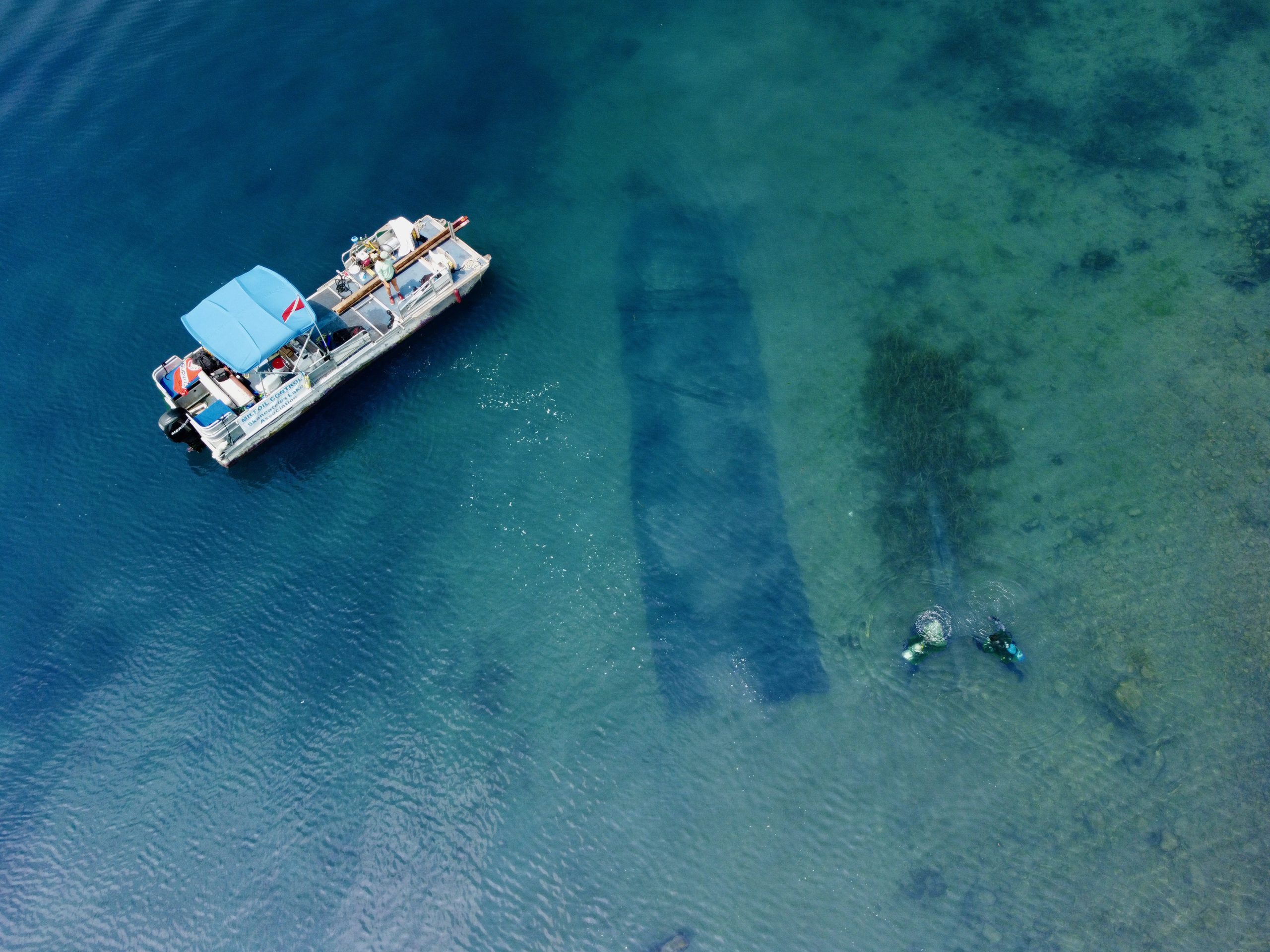 Milfoil Boat and matting