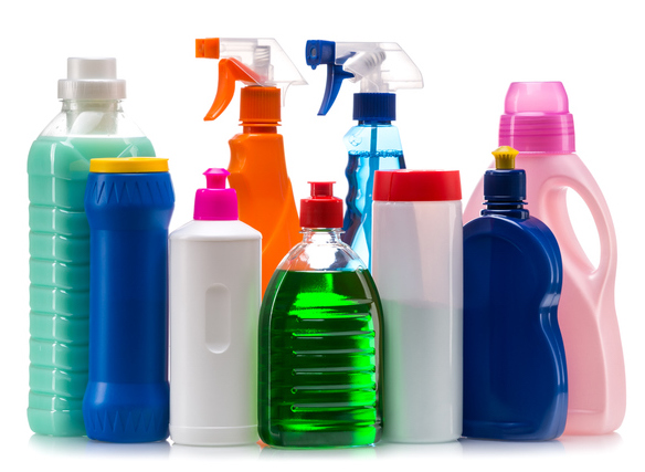 Cleaning product plastic container for house clean